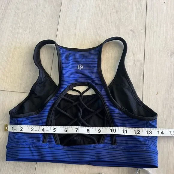 Lululemon Sweaty Or Not Bra  KLUP/BLK size 10 - Picture 4 of 7